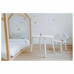 Chaise en chêne Souris | Blanc