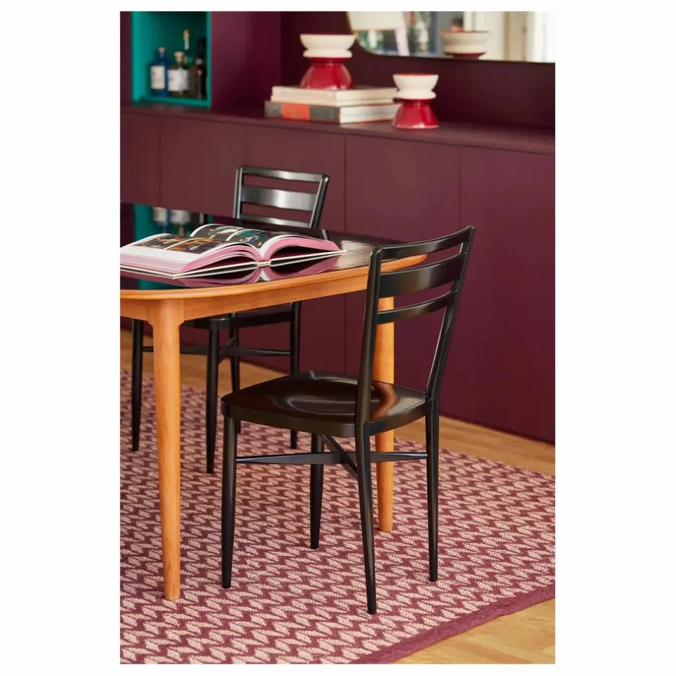 Chaise en frêne laqué Astra | Noir