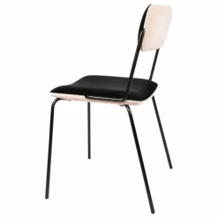 Chaise en velours Double-Jeu | Rose poudré