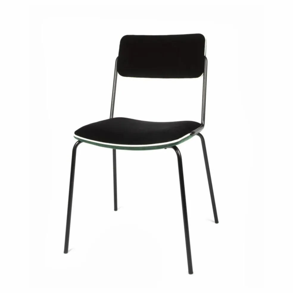 Chaise en velours Double-Jeu | Vert