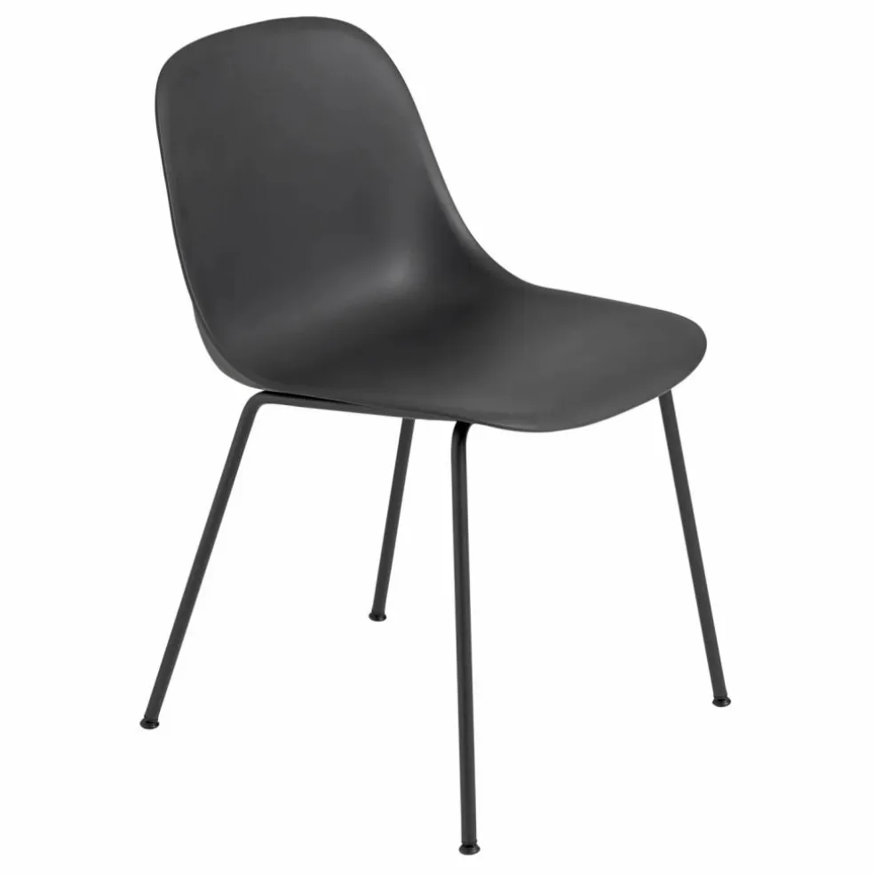 Chaise Fiber en plastique recyclé | Noir
