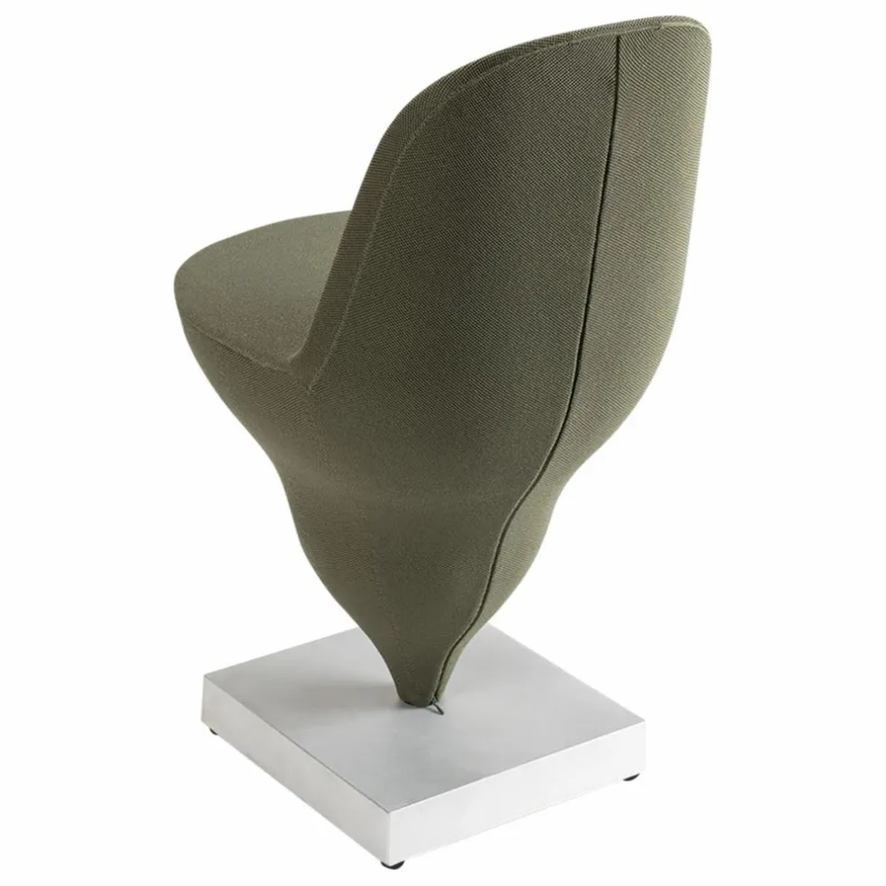 Chaise Gelato piètement brut - Jean-Baptiste Fastrez | Vert kaki