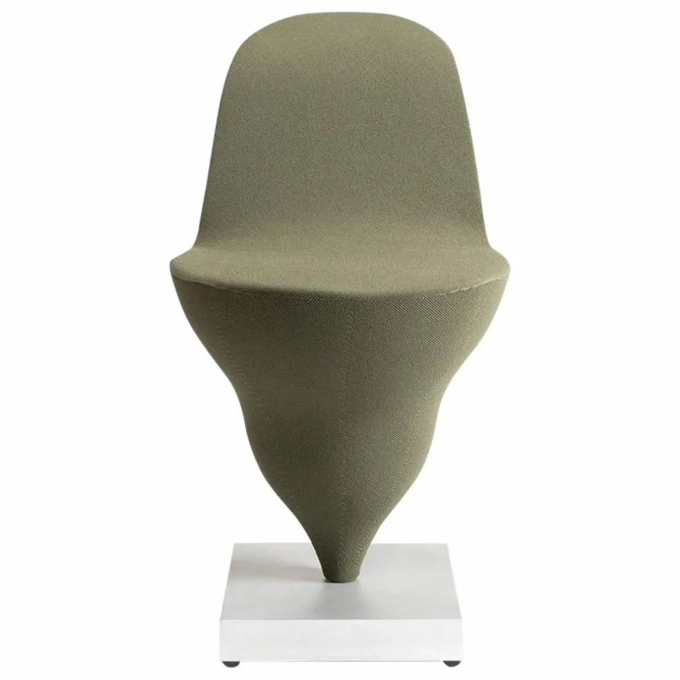 Chaise Gelato piètement brut - Jean-Baptiste Fastrez | Vert kaki