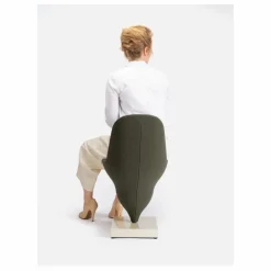 Chaise Gelato piètement crème - Jean-Baptiste Fastrez | Vert kaki