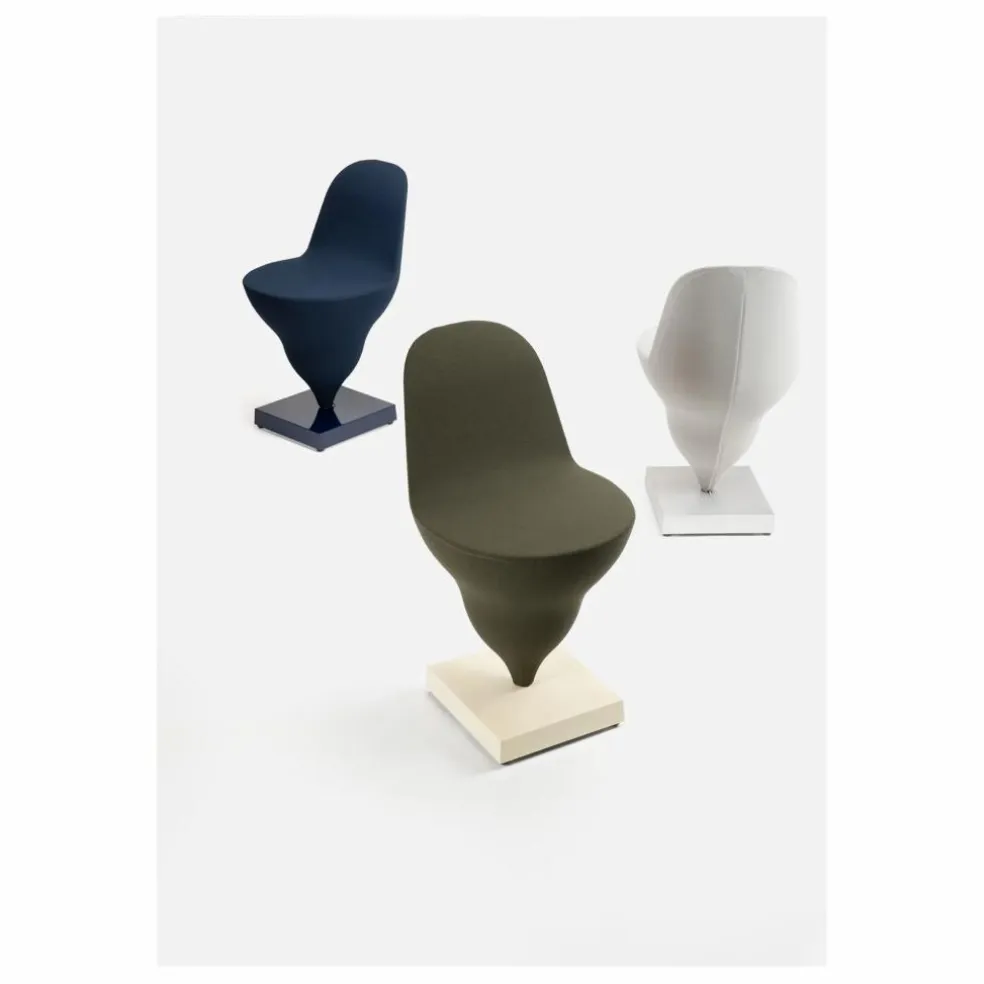 Chaise Gelato piètement crème - Jean-Baptiste Fastrez | Vert kaki