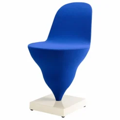 Chaise Gelato piètement crème - Jean-Baptiste Fastrez | Bleu électrique