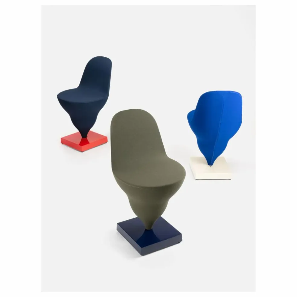 Chaise Gelato piètement crème - Jean-Baptiste Fastrez | Bleu électrique