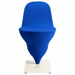 Chaise Gelato piètement crème - Jean-Baptiste Fastrez | Bleu électrique