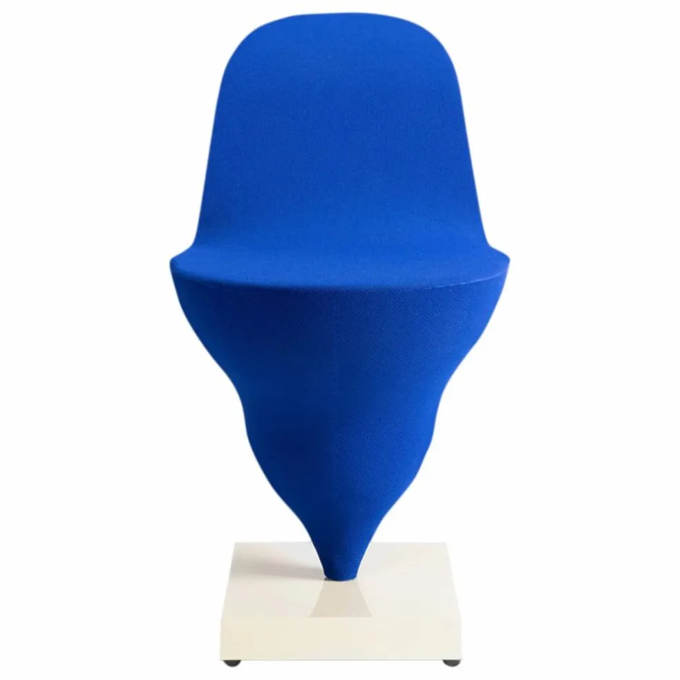 Chaise Gelato piètement crème - Jean-Baptiste Fastrez | Bleu électrique