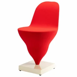 Chaise Gelato piètement crème - Jean-Baptiste Fastrez | Rouge