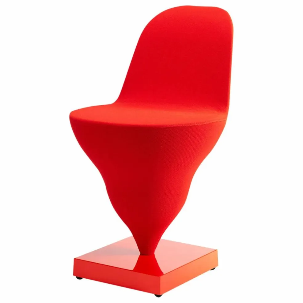 Chaise Gelato piètement rouge - Jean-Baptiste Fastrez | Rouge