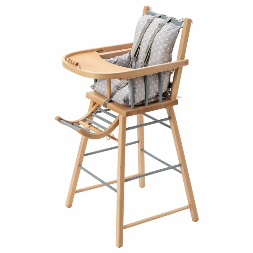 Chaise haute André | Bleu gris