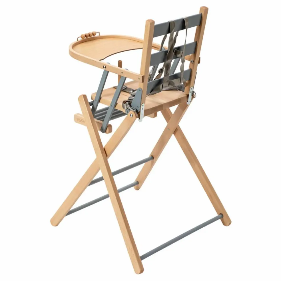 Chaise haute extra-pliante Sarah | Bleu gris