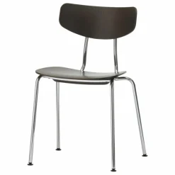 Chaise Moca - Piétement chromé - Jasper Morrison | Chêne Foncé