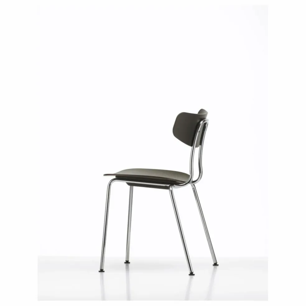 Chaise Moca - Piétement chromé - Jasper Morrison | Chêne Foncé