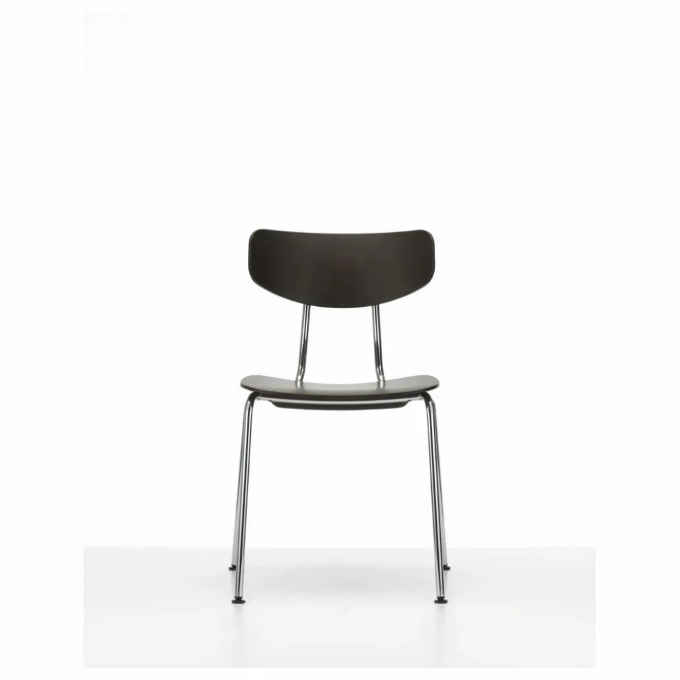Chaise Moca - Piétement chromé - Jasper Morrison | Chêne Foncé