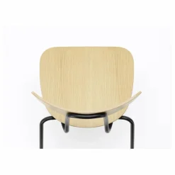 Chaise Moca - piètement noir - Jasper Morrison | Chêne