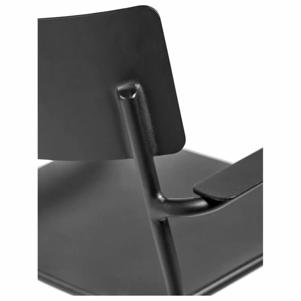 Chaise outdoor August avec accoudoirs | Noir