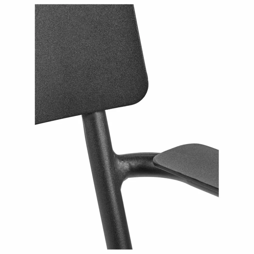 Chaise outdoor August avec accoudoirs | Noir