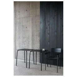 Chaise outdoor August avec accoudoirs | Noir