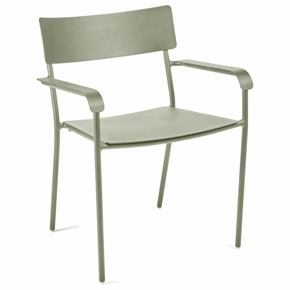 Chaise outdoor August avec accoudoirs | Eucalyptus