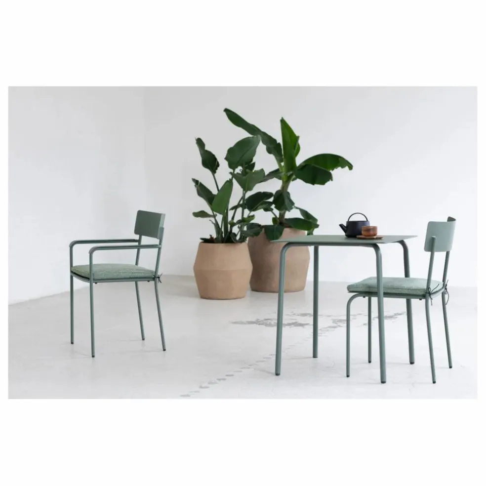 Chaise outdoor August avec accoudoirs | Eucalyptus