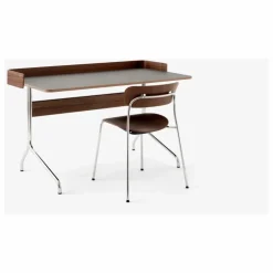 Chaise Pavilion AV1, piètement chromé - Lot de 2 | Noyer