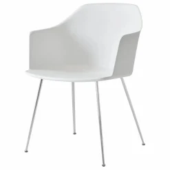 Chaise Rely avec accoudoirs HW33 | Blanc