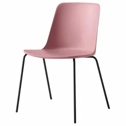 Chaise Rely HW65, piétement noir | Rose