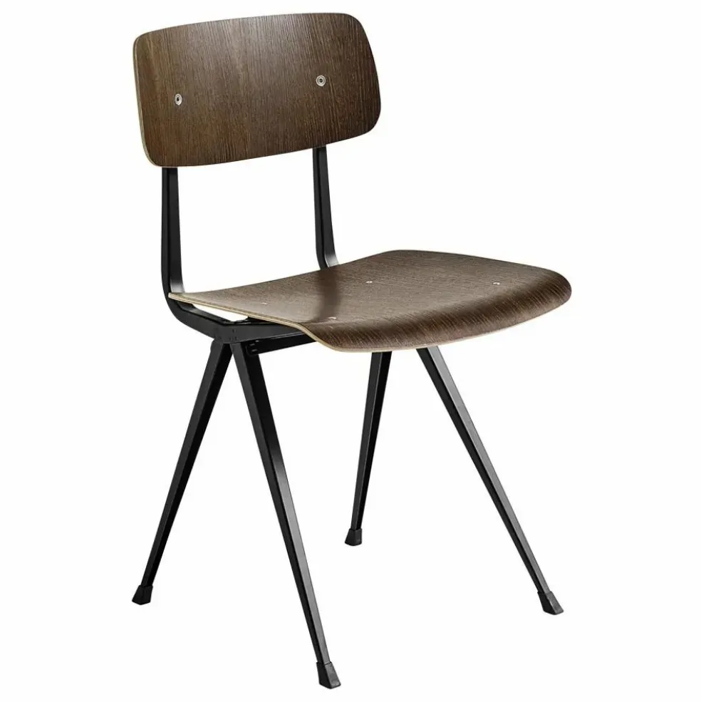 Chaise Result en chêne fumé - Réedition Friso Kramer & Wim Rietveld | Noir