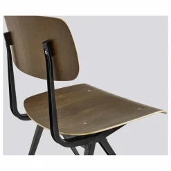Chaise Result en chêne teinté - Réedition Friso Kramer & Wim Rietveld | Noir