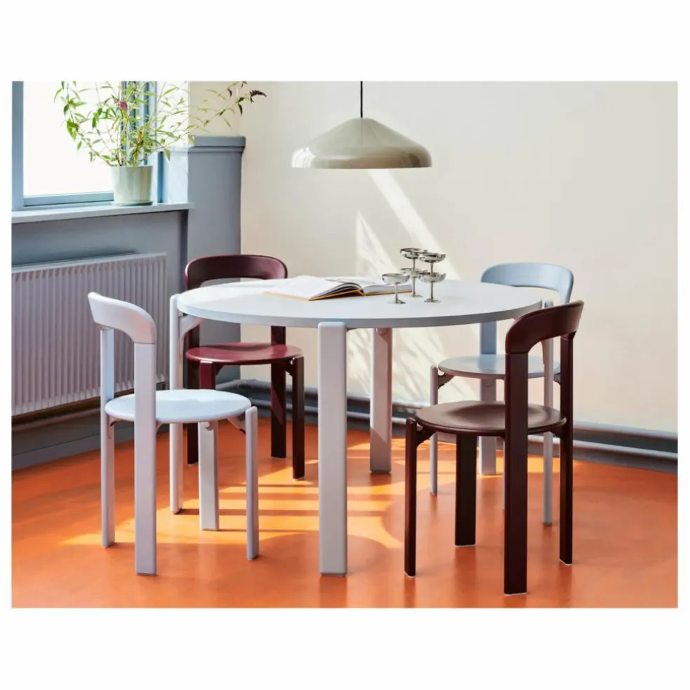 Chaise Rey en bois laqué - Bruno Rey | Aubergine