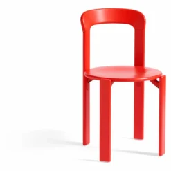 Chaise Rey en bois laqué - Bruno Rey | Rouge