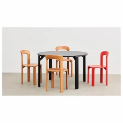 Chaise Rey en bois laqué - Bruno Rey | Rouge
