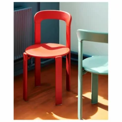 Chaise Rey en bois laqué - Bruno Rey | Rouge