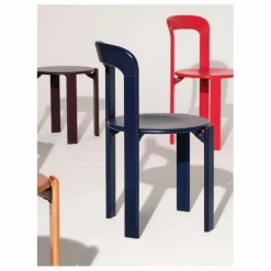 Chaise Rey en bois laqué - Bruno Rey | Rouge