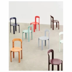 Chaise Rey en bois laqué - Bruno Rey | Rouge