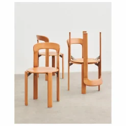 Chaise Rey en bois laqué - Bruno Rey | Orange