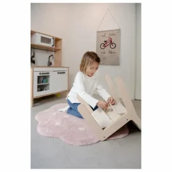 Chaise Sillita en bouleau déhoussable | Bleu pâle