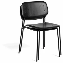 Chaise Soft edge en bois | Noir