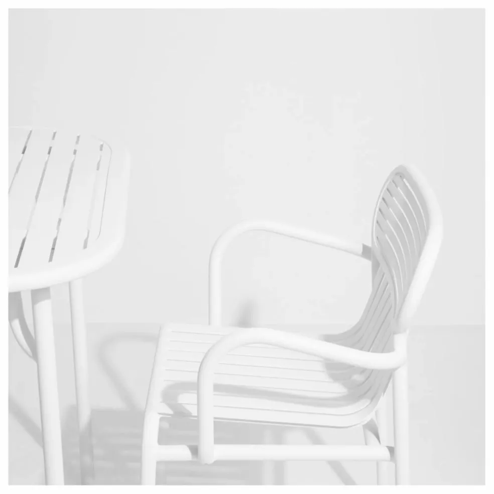 Chaise Week-end avec accoudoirs - Set de 2 | Blanc