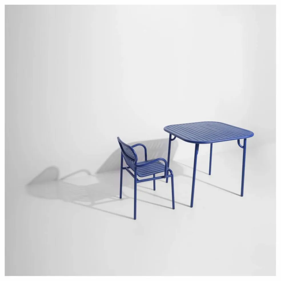Chaise Week-end avec accoudoirs - Set de 2 | Bleu