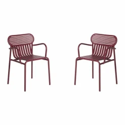 Chaise Week-end avec accoudoirs - Set de 2 | Bordeaux