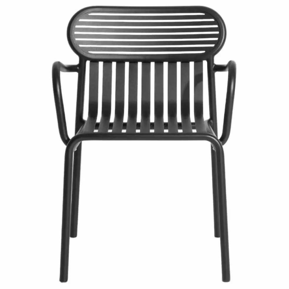 Chaise Week-end avec accoudoirs - Set de 2 | Noir
