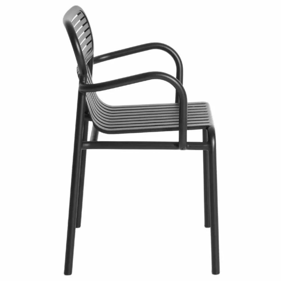 Chaise Week-end avec accoudoirs - Set de 2 | Noir