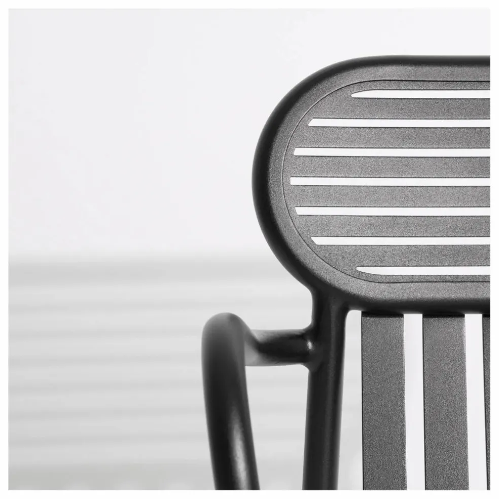 Chaise Week-end avec accoudoirs - Set de 2 | Noir