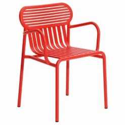 Chaise Week-end avec accoudoirs - Set de 2 | Rouge