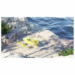 Chaise Week-end avec accoudoirs - Set de 2 | Jaune