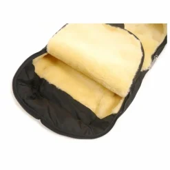 Chancelière en peau d'agneau miel Premium | Noir