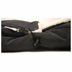 Chancelière en peau d'agneau blanche Premium | Noir
